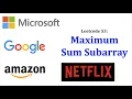 Leetcode - 53 MEDIUM Maximum Sub-array Sum Kadane s Algorithm