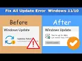 Fix All Windows Update Error Problems in Windows