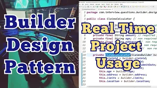 Builder Design Pattern in java Real Time Project Usage