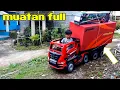 dimas pakai truk box muatan miniatur truk full sampe boxnya oleng | truk aki container