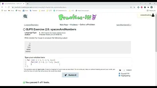 Exercise 2 8 spacesAndNumbers Java Tutorial Practice-It
