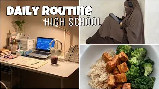 الروتين اليومي لطالبه ثانيه ثانوي High School Student Routine 