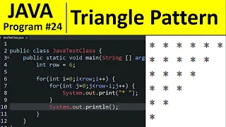 Java Program - Print Downward Triangle Star Pattern in Java