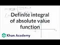 Definite integral of absolute value function AP Calculus AB Khan Academy