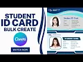 student id card bulk in canva canva bulk create canva tutorial M Kashif Waqas