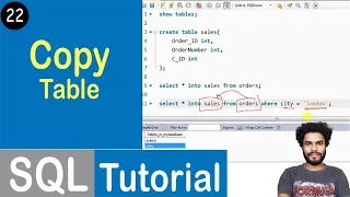 Copy Table Statement in SQL SQL Tutorial