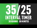 30-Minute Interval Timer 30 High-Intensity Rounds 30 Rest Periods No Music
