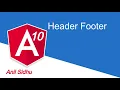 Angular 10 tutorial Make Header and Footer