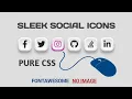 CSS3 Icon Hover Effects - Fontawesome Icons No Image
