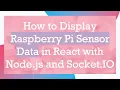 How to Display Raspberry Pi Sensor Data in React with Node js and Socket IO