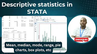 Descriptive Statistics in Stata mean median mode range pie charts box plots etc