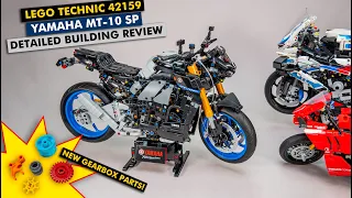 1 5 scale lego technic 42159 yamaha mt 10 sp with new gearbox parts detailed building review