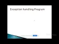 Object-Oriented Programming OOP exception handling