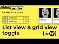 Change views with a toggle Class Adder for Webflow Interactions