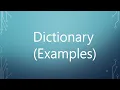 28 - Dictionary Examples in Python Arabic