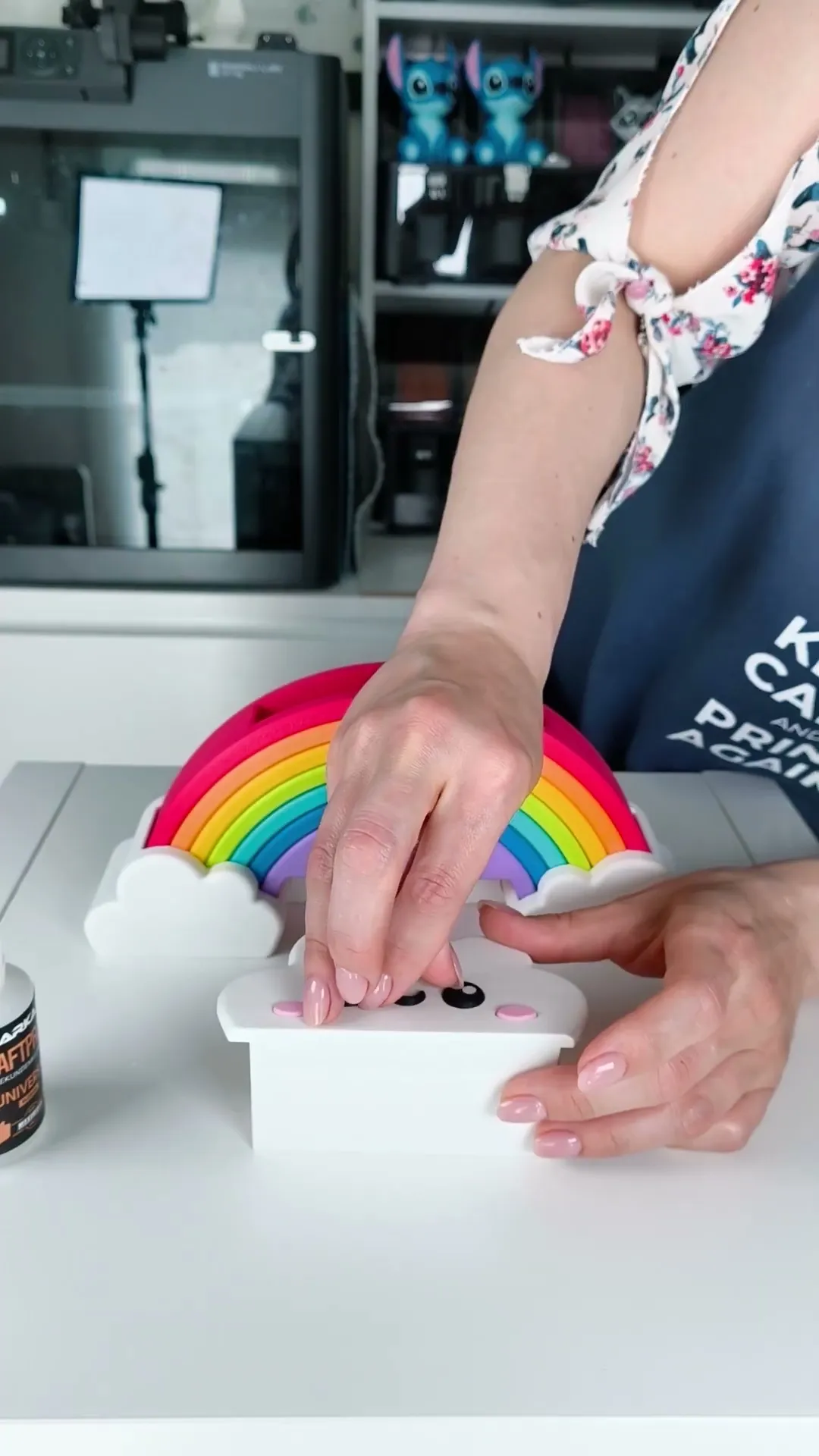 Rainbow Pen Holder β No MultiColor or Glue Needed! Print-in-Parts