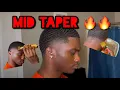 Self Haircut Tutorial MID TAPER for beginnersI 360 WAVES SELF-CUT