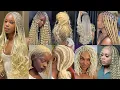 Blonde Box Braids Hairstyles for Ladies Honey Platinum Blonde Knotless Braid Color 27 613 Braids