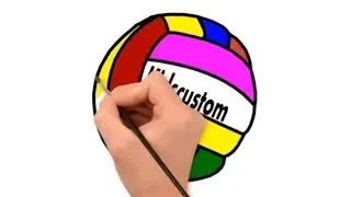 How to draw and coloring a volleyball for kids volleyball coloring page for kids
