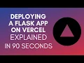 How To Deploy A Flask App On Vercel 2025
