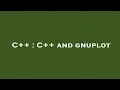C C and gnuplot
