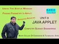 Requesting Repainting Using The Status Window Passing Parameter to Applet By Mr Neetish Chandrakar