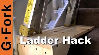 Use A Ladder On The Stairs - Ladder Stairwell Hack