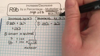 Percent Using a Multiplier