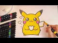 Cute Pikachu Coloring Page Easy Coloring for Kids Pokemon Coloring Fun