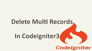 How to delete multiple data from database using checkbox in Codeigniter php delete multirecords