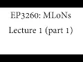 Lecture 1 part 1 Introduction