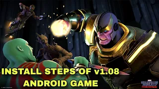 how to install guardians of the galaxy ttg v1 08 android game install steps video tutorial