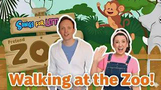 Ms Rachel Sings Walking At The Zoo Mr Aron Super Simple Songs For Learning English 