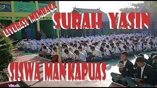 literasi membaca surat yasin siswa man kapuas