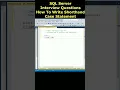 sql server interview questions and answers using IIF Query shorthand case expression