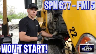 Freightliner Cascadia Won t Start - No Crank Only Clicks