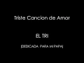 Triste cancion de amor - EL TRI (CON LETRA)