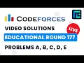Educational Codeforces Round 177 Solutions - A to E by Abhinav Kumar TLE Eliminators