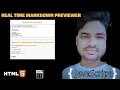 How To Make A MarkDown er in 2025 With The Help Of HTML CSS JS JAVASCRIPT SMALL PROJECT