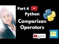 Python comparison operators part 4 basics of python Absolute beginner