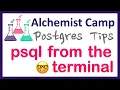 Using Postgres psql terminal crash course
