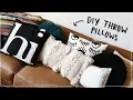 DIY THROW PILLOWS No Sew - Super Cute Aesthetic Affordable Lone Fox