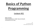 Python Lecture 11 Looping while loop exercises for loop introduction