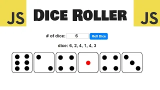 Build this dice roller program with JavaScript