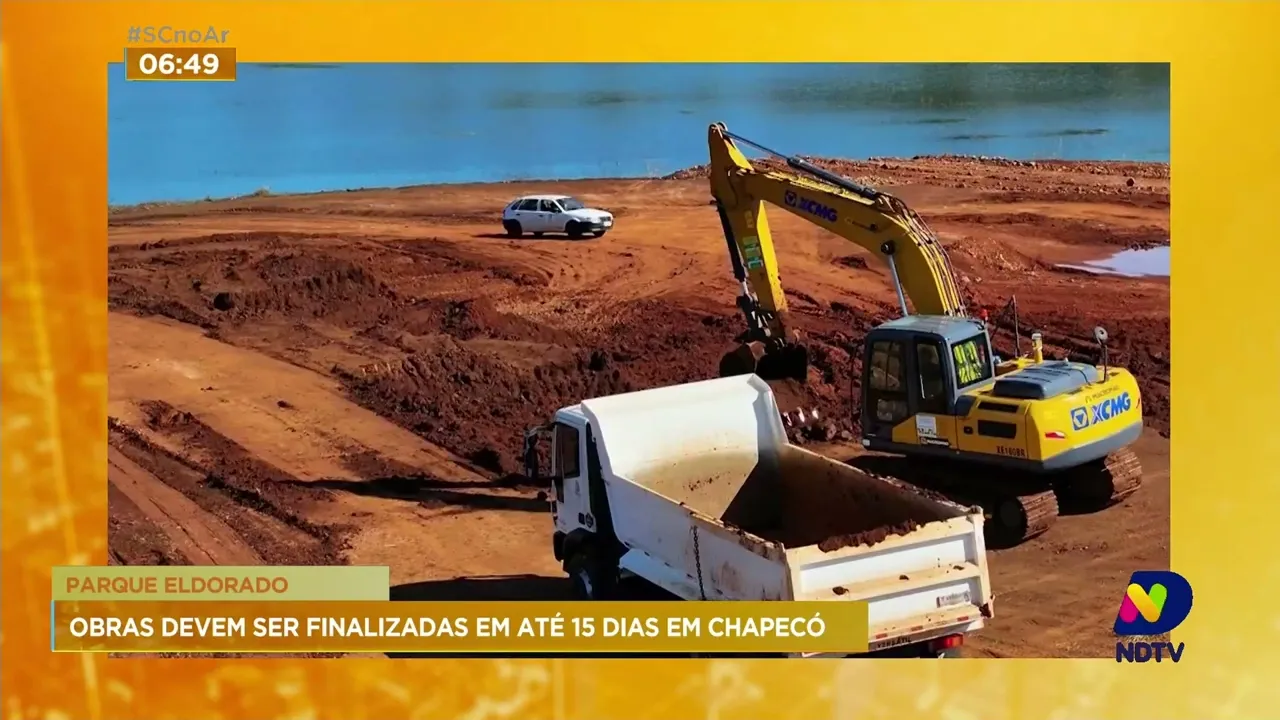 Obras do Parque Eldorado, em Chapecó, devem ser concluídas nos próximos 15 dias