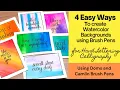 Water Color Background Using Doms and Camlin Brush Pens 4 easy ways Calligraphy for Beginners