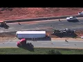 WATCH LIVE Crews cleaning up after semi rollover on I-35 in OKC