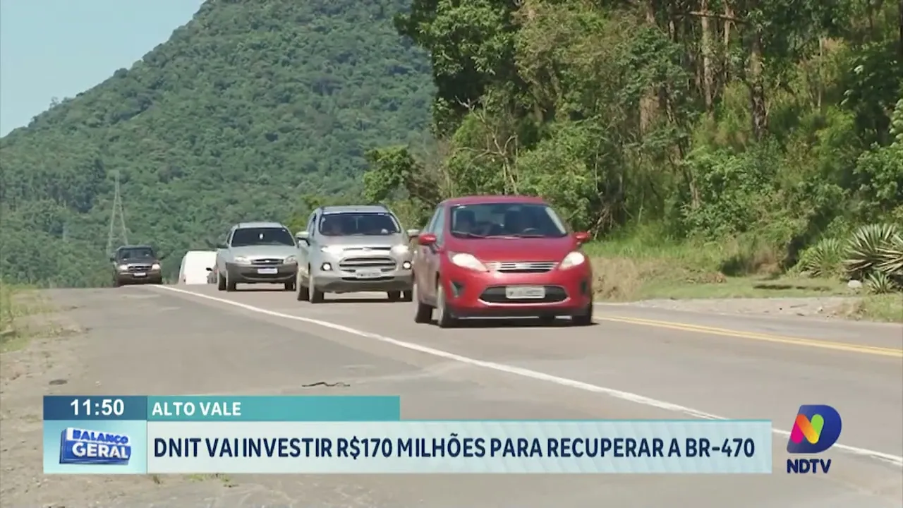 Dnit vai investir R$ 170 milhões para recuperar a BR-470 no Alto Vale
