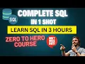 Learn Complete SQL in 3 Hours Complete Tutorial for Beginners Oracle Database in 1 shot