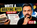 How to write a Briefing Note
